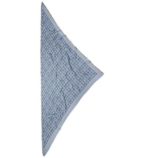 LaLa Berlin Tørklæde - Triangle Tallah - Light Blue Check