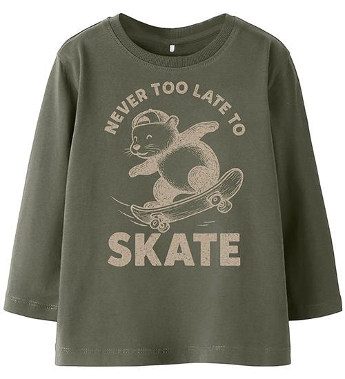 Se Name It Bluse - NmmBertram - Dusty Olive hos KidsWorld