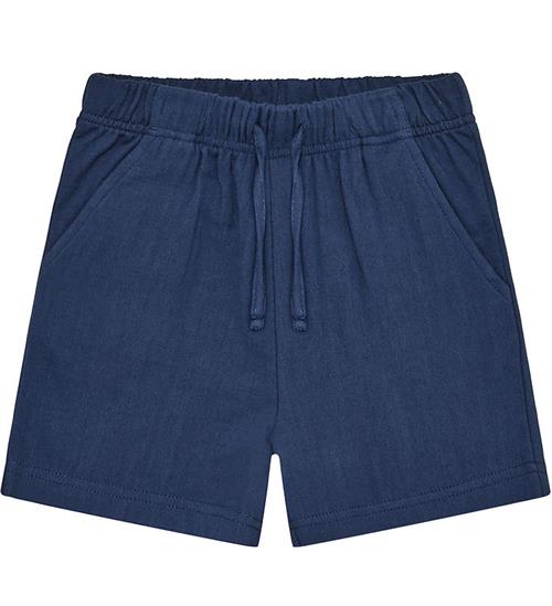 En Fant Sweatshorts m. Musselin - Medieval Blue