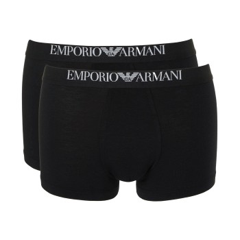 Emporio Armani Armani Viscose Jersey Boxer 2P Sort viskose Large Herre