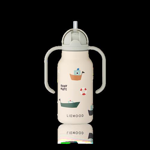 Liewood Kimmie Vandflaske 250 Ml Sailing / Sandy  Sailing / Sandy-One Size  Creme  One Size  unisex