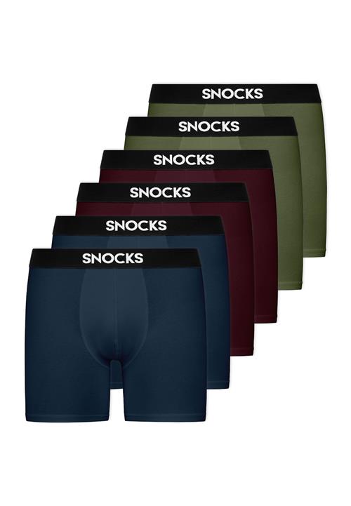 SNOCKS Boksershorts  mørkeblå / oliven / burgunder / sort / hvid