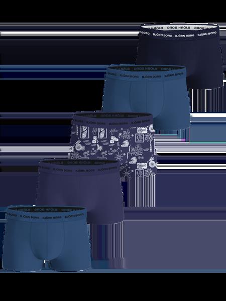Björn Borg Cotton Stretch Trunks 5-pack Blå, M