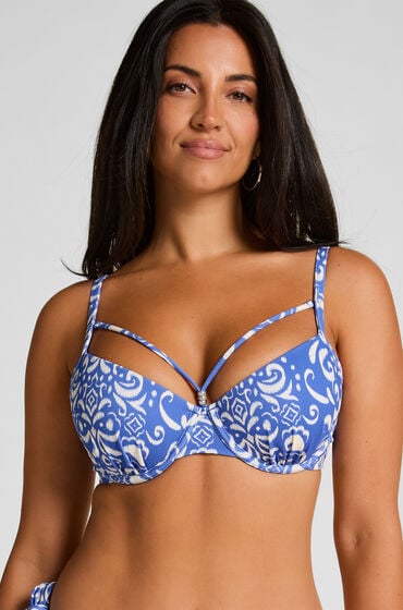 Se Hunkemöller Cancun vatteret bh Blå hos Hunkemøller