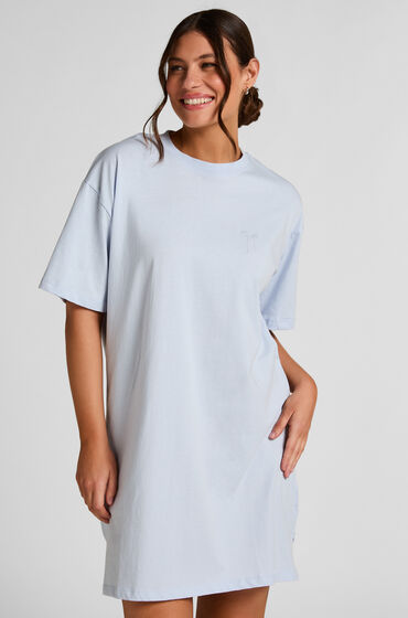 Hunkemöller Natskjorte rund hals Blå