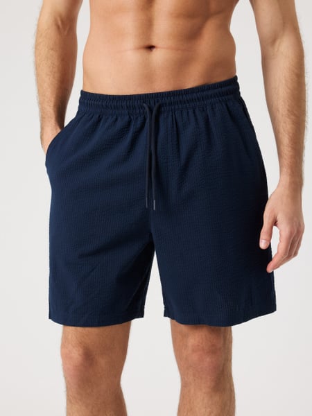 Björn Borg Borg Seersucker Resort Shorts Marineblå, S