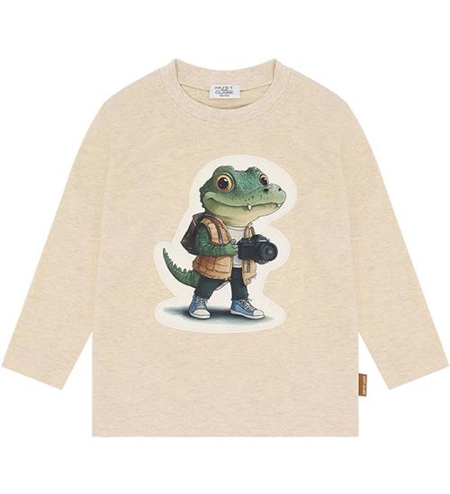 Hust and Claire Bluse - HCAnton - Wheat Melange m. Krokodille