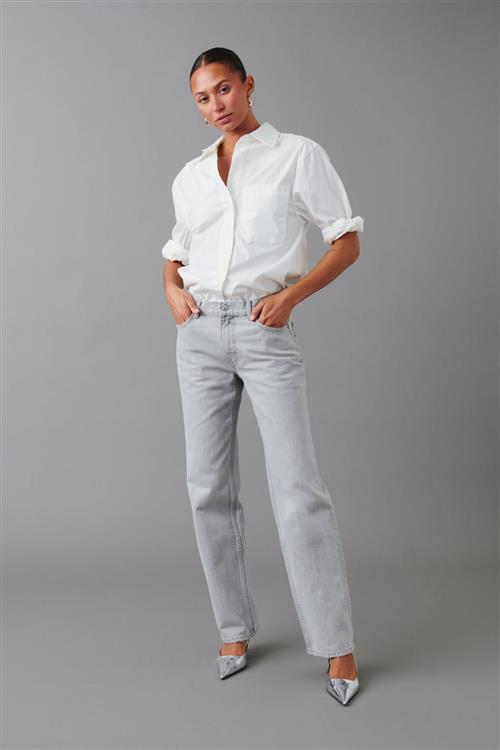 Gina Tricot - Low straight jeans - low straight jeans - Grå - 32 - Dame