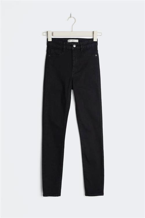 Gina Tricot - molly petite high w jeans - Highwaist jeans - Sort - XXS - Dame