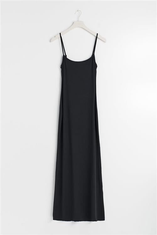 Gina Tricot - Tall maxi slip dress - Lange kjoler - Sort - XS - Dame