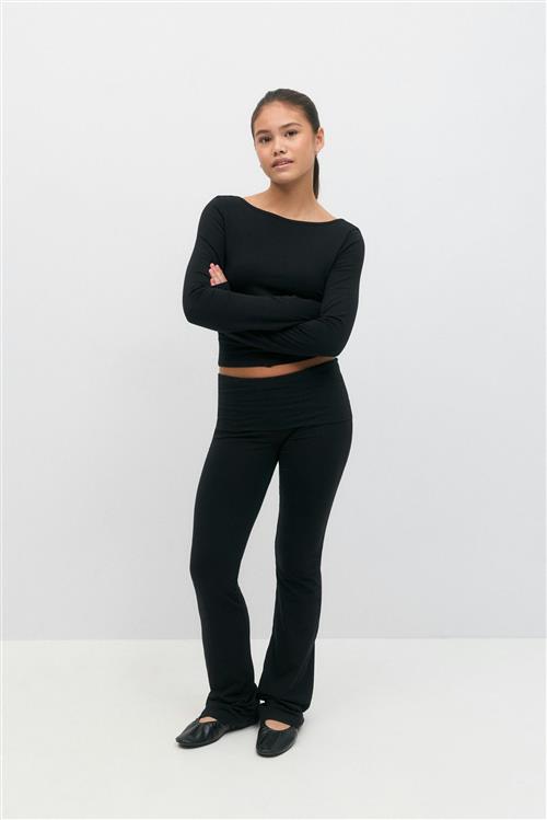 Gina Tricot - Y low waist yoga leggings - Yoga pants til piger 9–14 år - Sort - 170 - Pige