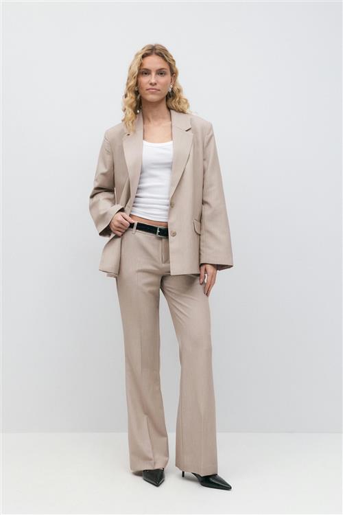 Gina Tricot - Relaxed bootcut trousers - Habitbukser - Beige - 42 - Dame