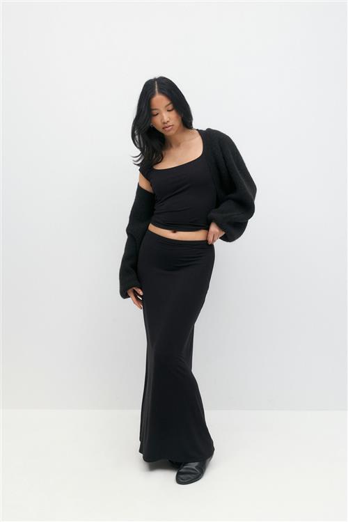 Gina Tricot - Soft touch maxi skirt - lange nederdele - Sort - XL - Dame