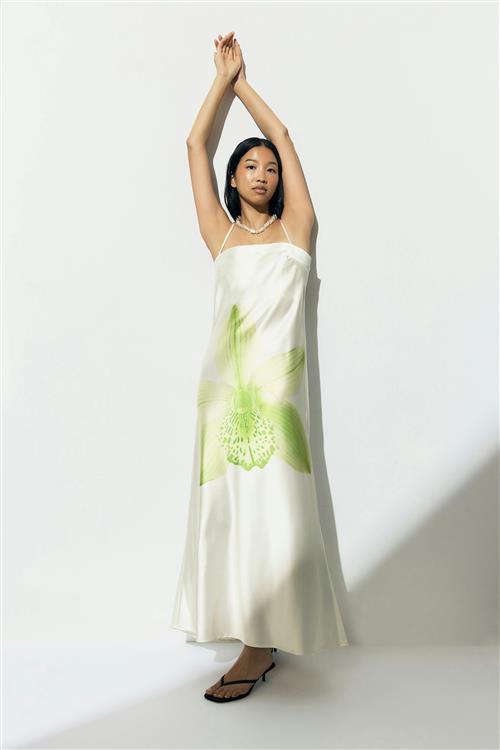 Gina Tricot - Satin dress - satinkjoler - Hvid - 34 - Dame