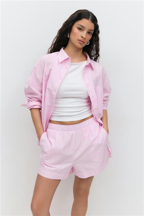 Gina Tricot - Poplin shorts - Shorts - Lyserød - M - Dame