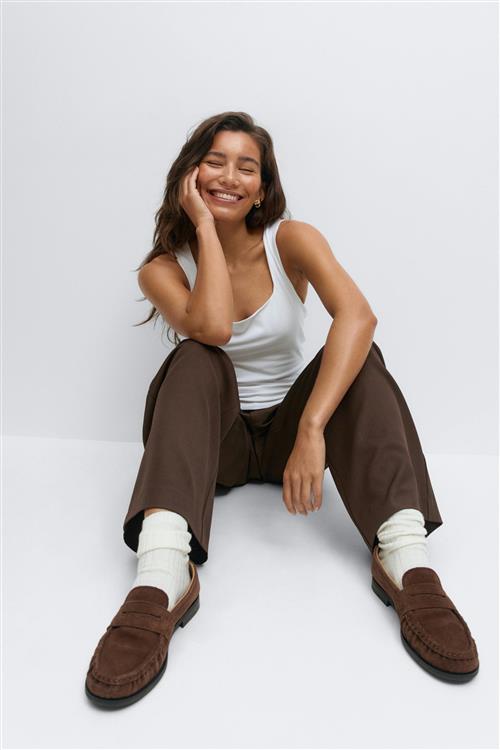 Gina Tricot - Square neck tank top - Toppe uden ærmer - Hvid - S - Dame