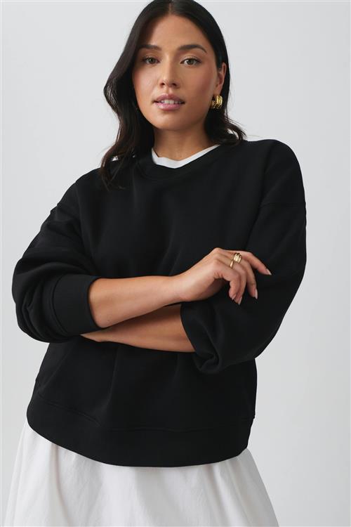 Gina Tricot - Basic sweater - Collegetrøjer - Sort - M - Dame