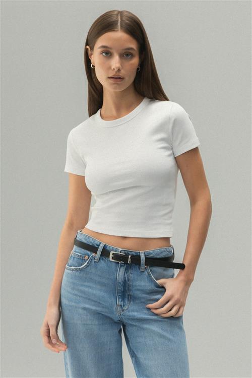Gina Tricot - Basic tight top - Toppe - Hvid - XL - Dame