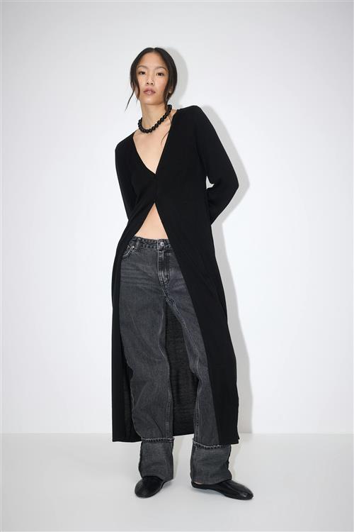 Gina Tricot - Remade fold up jeans - Low waist jeans - Sort - 32 - Dame