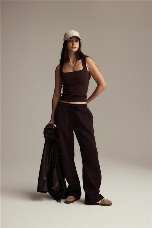 Gina Tricot - Iconic sweatpants - Joggingbukser - Brun - L - Dame