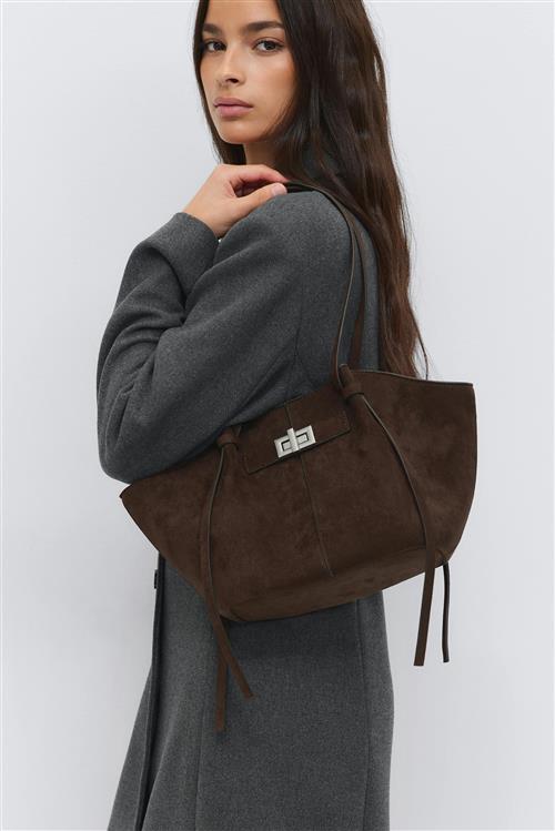 Gina Tricot - Midi long strap bag - Skuldertasker - Brun - ONESIZE - Dame