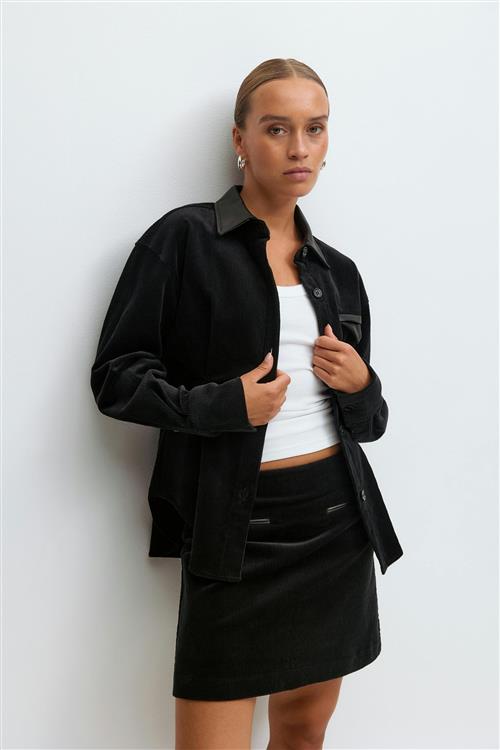 Gina Tricot - Corduroy shirt - Skjorter - Sort - S - Dame