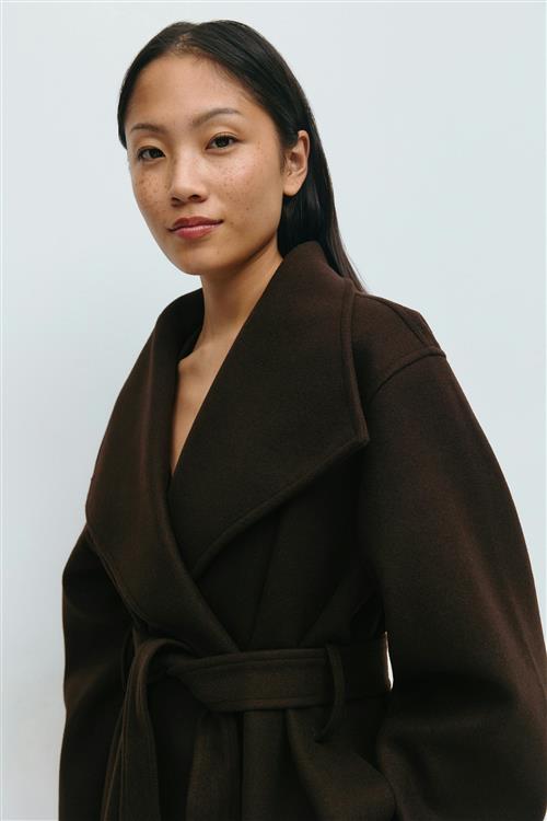 Gina Tricot - High neck short jacket - korte frakker - Brun - XL - Dame