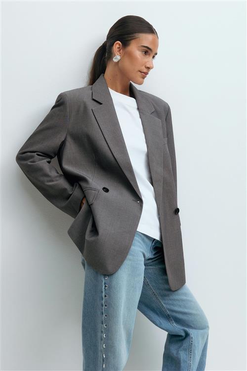 Se Gina Tricot - Double breasted blazer - Blazere - Sort - XS - Dame hos Gina Tricot