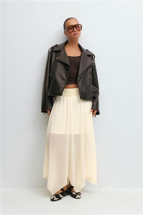 Gina Tricot - Maxi skirt - Nederdele - Hvid - M - Dame