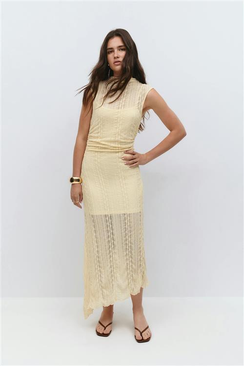 Gina Tricot - Lace dress - Lange kjoler - Gul - S - Dame