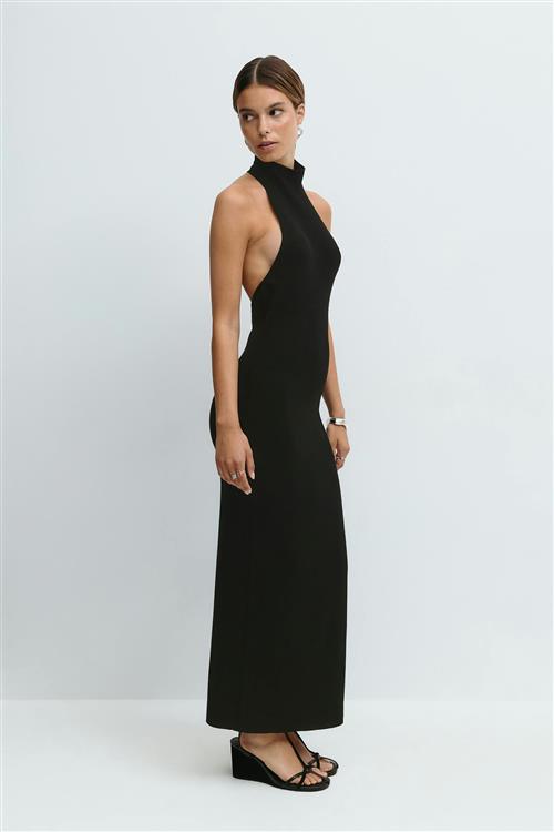 Gina Tricot - Turtleneck knitted dress - Strikkjoler - Sort - M - Dame