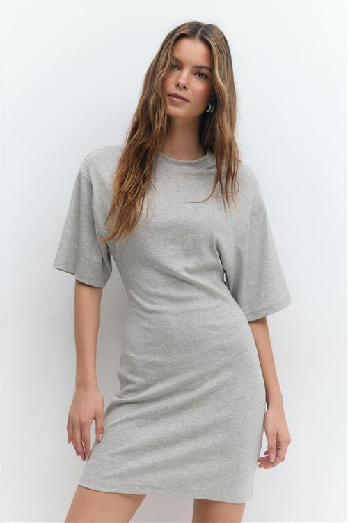 Gina Tricot - Tee dress - korte kjoler - Grå - M - Dame