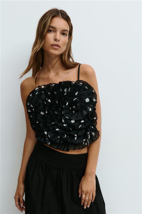 Gina Tricot - Rose top - Tanktops - Sort - M - Dame