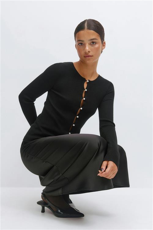 Gina Tricot - Knitted top - Striktrøjer - Sort - S - Dame