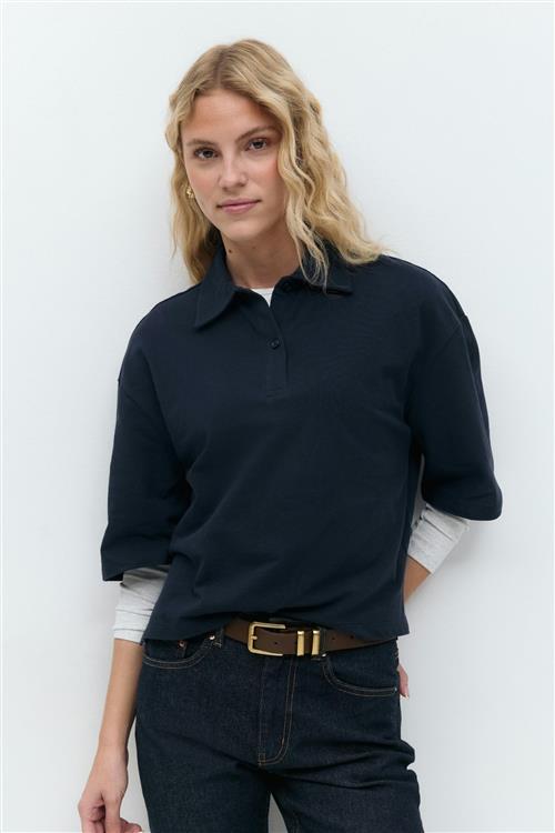 Gina Tricot - Polo top - poloshirts - Blå - M - Dame