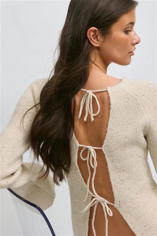 Gina Tricot - 14+ knitted top - striktrojer - Hvid - M - Dame