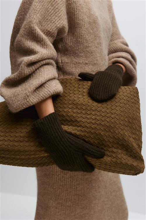 Gina Tricot - Mittens - Handsker - Brun - ONESIZE - Dame
