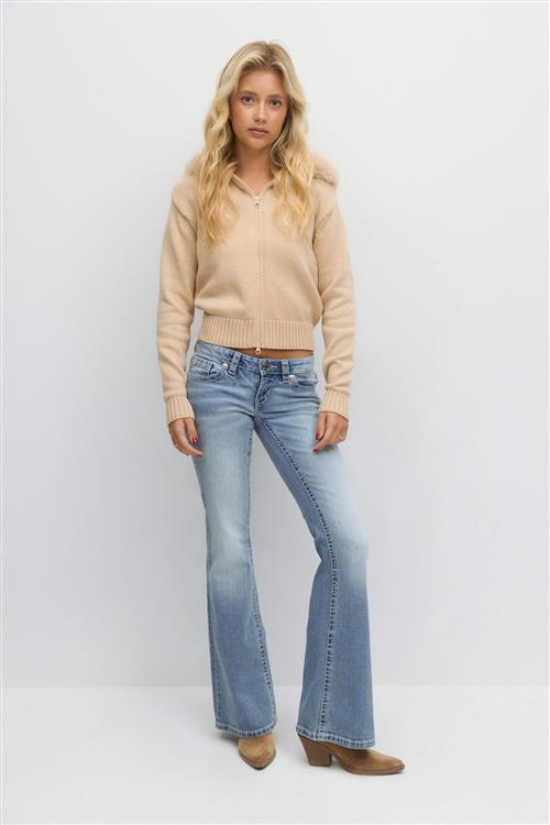 Gina Tricot - 14+ hip hug flare jeans - Jeans - Blå - S - Dame