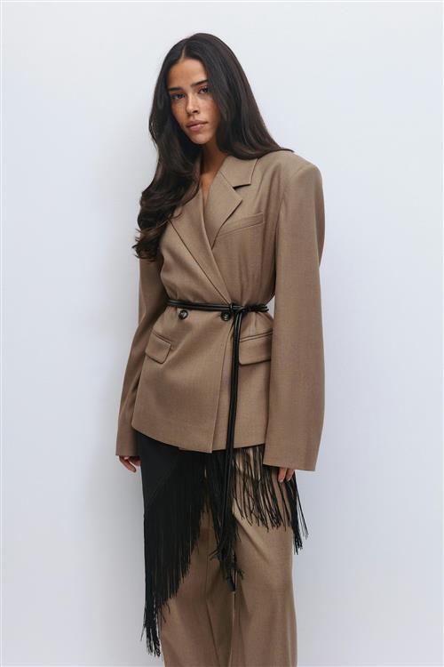 Gina Tricot - Clean rope belt - Bælter - Sort - ONESIZE - Dame