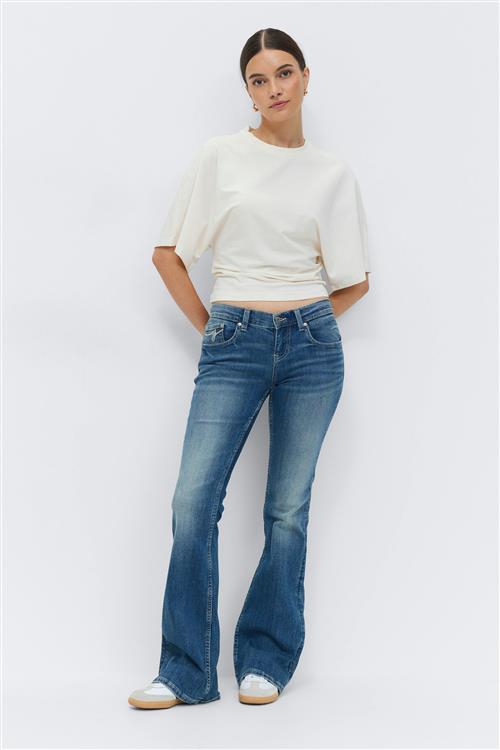 Gina Tricot - Ultra low bootcut jeans - ultra low waist - Blå - 32 - Dame