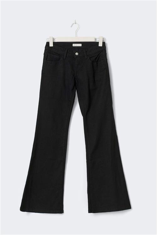 Gina Tricot - Ultra low flare petite jeans - ultra low waist - Sort - 42 - Dame