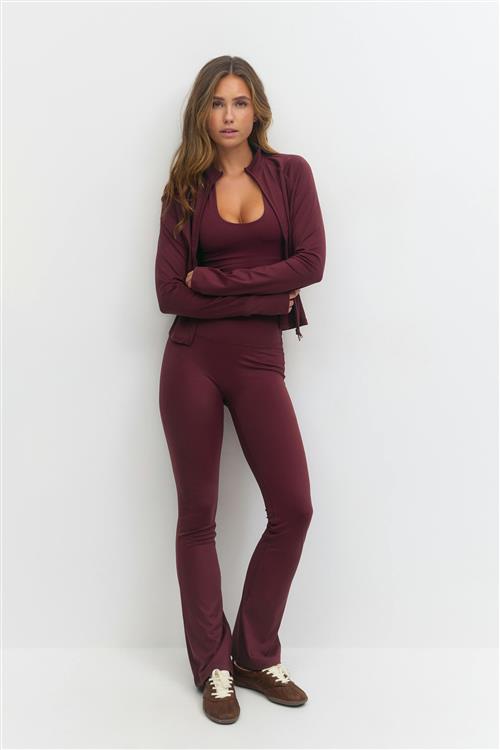 Gina Tricot - Flare yoga tights - yoga pants - Rød - XS - Dame