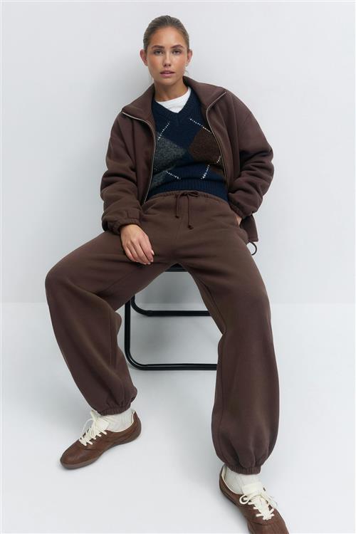 Gina Tricot - Soft sport sweatpants - Joggingbukser - Brun - M - Dame