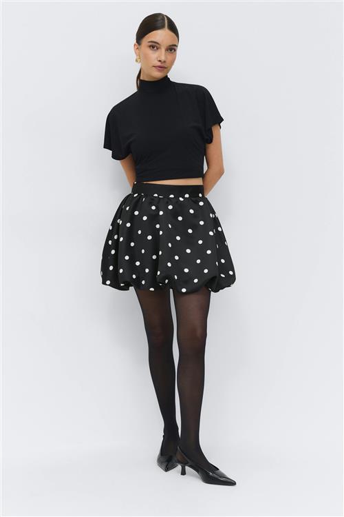 Gina Tricot - Balloon skirt - korte nederdele - Sort - L - Dame