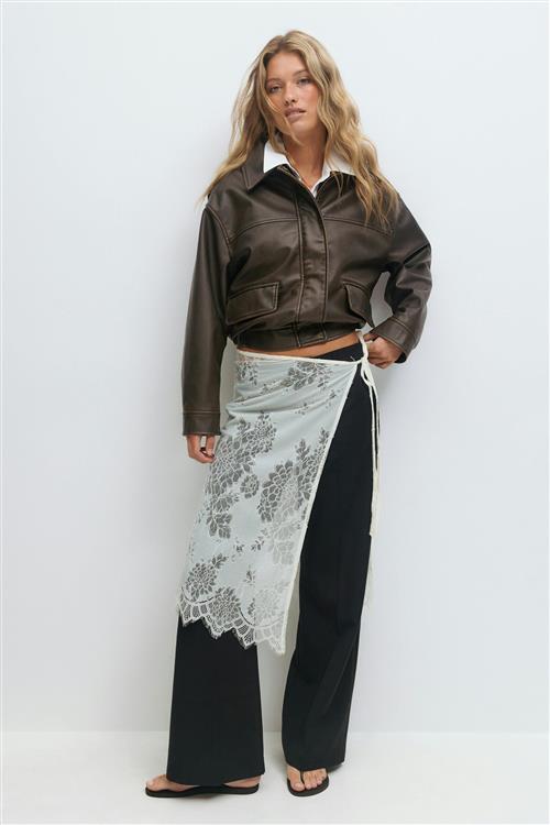 Gina Tricot - Lace apron skirt - Nederdele - Hvid - XS/S - Dame