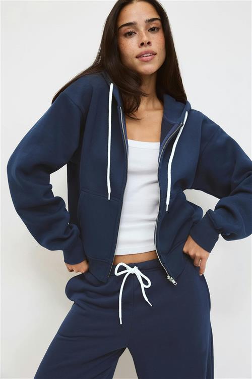 Gina Tricot - Ultimate zip hoodie - hoodies - Blå - S - Dame