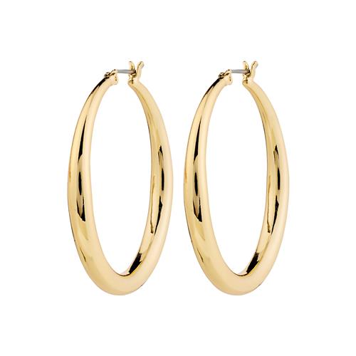 Pilgrim JORUN store hoop øreringe guldbelagt