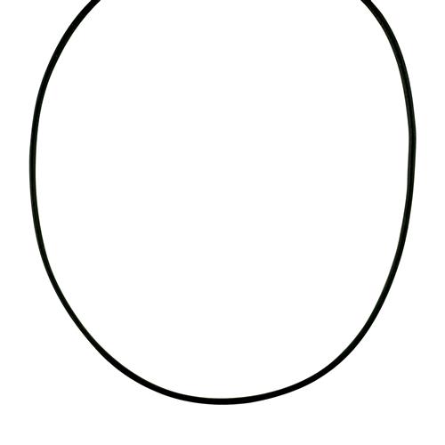 Pilgrim CHARM lædersnor halskæde, sort/guldbelagt