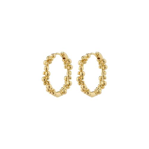 Pilgrim SOLIDARITY medium bubbles hoop øreringe guldbelagt