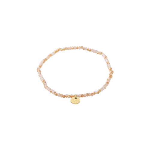 Pilgrim INDIE armbånd rosa, guldbelagt